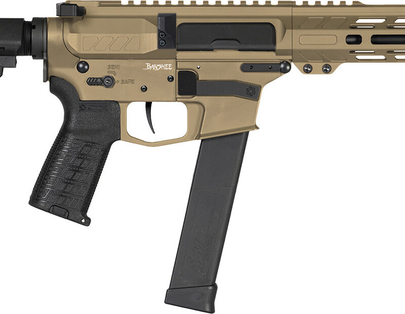 CMMG 10A570FCT Banshee MK10 10mm Auto 30+1 8" Black Nitride Threaded Barrel, M-LOK Handguards, Coyote Tan Cerakote Aluminum Picatinny Rail Receiver, Black CMMG Zeroed Grips, Glock Compatible