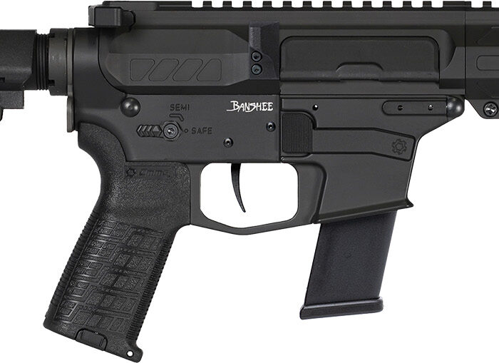 CMMG 45AB70FAB Banshee MKG 45 ACP 13+1 5" Black Nitride Medium Taper Threaded Barrel, EML 4" M-LOK Handguards Black Armor Cerakote, Aluminum Picatinny Rail Receiver, CMMG Zeroed Grips