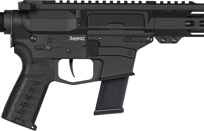 CMMG 45AF30FAB Banshee MKG 45 ACP 13+1 8" Black Nitride Medium Taper Threaded Barrel, EML 7" M-LOK Handguards, Black Armor Cerakote Aluminum Picatinny Rail Receiver, CMMG Zeroed Grips
