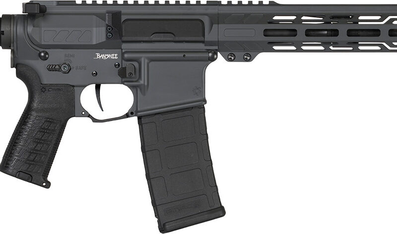 CMMG 30AB20FSG Banshee MK4 300 Blackout 30+1 12.50" Black Nitride Medium Taper Threaded Barrel, EML 7" M-LOK Handguards, Sniper Gray Cerakote Aluminum Picatinny Rail Receiver, CMMG Zeroed Grips