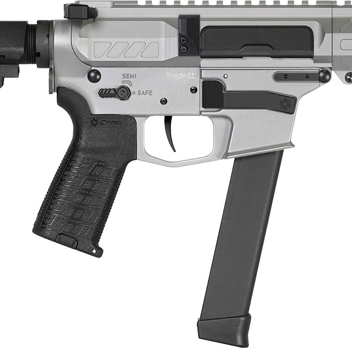 CMMG 99A890FTI Banshee MKGS 9mm Luger 33+1 5" Black Nitride Medium Taper Threaded Barrel, EML 4" M-LOK Handguards, Titanium Cerakote Aluminum Picatinny Rail Receiver, CMMG Zeroed Grips