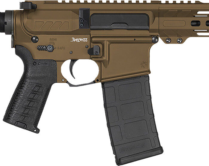 CMMG 30AF20AMB Banshee MK4 300 Blackout 30+1 8" Black Nitride Medium Taper Threaded Barrel, EML 7" M-LOK Handguards, Midnight Bronze Cerakote Aluminum Picatinny Rail Receiver, CMMG Zeroed Grips