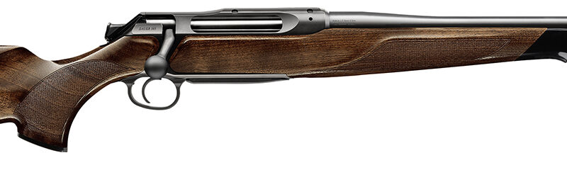 Sauer 80117098 505 Lux Full Size 7mm Rem Mag 2+1 24" Matte Blued Threaded Barrel, Matte Blued Saddle Mount Steel Receiver, Grade 5 Wood Fixed Stock