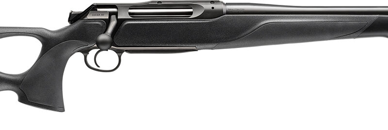 Sauer 80117650 505 Synchro XT Full Size 30-06 Springfield 3+1 22" Titanium Gray Threaded Barrel, Saddle Mount Steel Receiver, Black Thumbhole w/Adj Comb Synthetic Stock