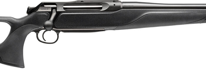 Sauer 80117653 505 Synchro XT Full Size 300 Win Mag 2+1 24" Titanium Gray Threaded Barrel, Saddle Mount Steel Receiver, Black Thumbhole w/Adj Comb Synthetic Stock