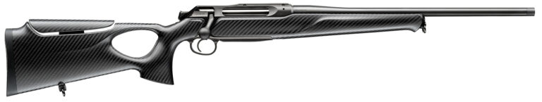 Sauer 80117119 505 Synchro XTC Full Size 6.5 Creedmoor  3+1 22" Matte Blued Threaded Barrel, Matte Blued Saddle Mount Steel Receiver, Black Thumbhole w/Adj Comb Carbon Fiber Stock