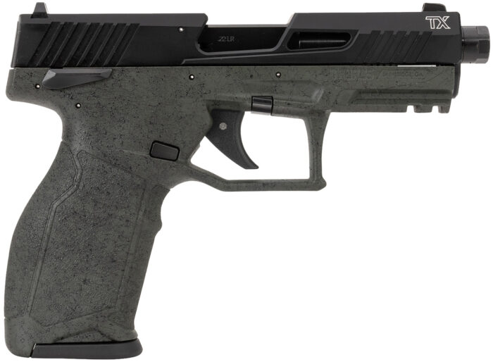 Taurus 12TX22141SP2 TX22 Gen 2 Full Size Frame 22 LR 16+1/22+1 4.60" Threaded Barrel, Serrated Slide, Adjustable Rear Sight, Polymer Frame w/Picatinny Rail
