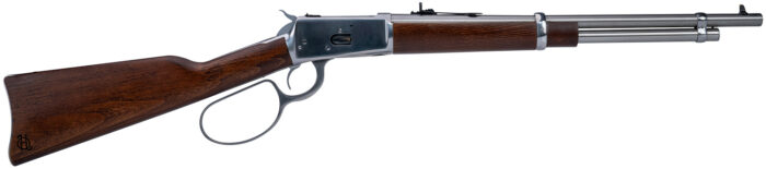 Heritage Mfg H92044189 92 Ranch Hand 44 Mag 8rd 18" Stainless Polished  Barrel, Stainless Polished Receiver, Fixed Hardwood Stock