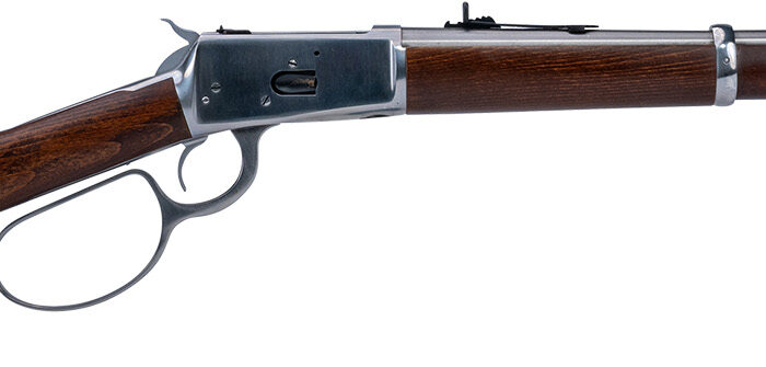 Heritage Mfg H92045189 92 Ranch Hand 45 Colt (Long Colt) 8rd 18" Stainless Polished  Barrel, Stainless Polished Receiver, Fixed Hardwood Stock