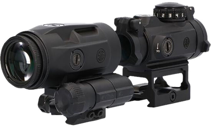 Sig Sauer Electro-Optics SORJMSR101 Romeo-MSR Gen II w/Juliet3 Black 1x/3x 20mm/22mm 2 MOA Red Dot Juliet 3 Micro Magnifier