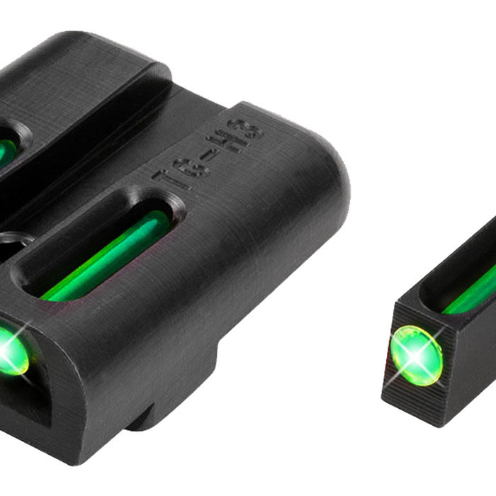 TruGlo TG131ST1 TFO  Green/Tritium/Fiber Optic Front Sight-Green/Tritium/Fiber Optic Rear Sight Sig Sauer P-Series #8 Front/#8 Rear