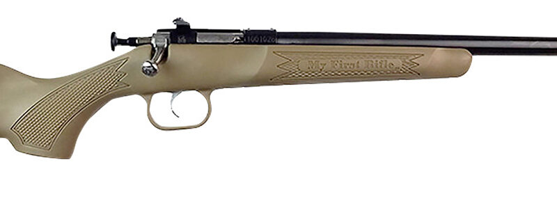 Crickett KSA235 My First Rifle  22 S/L/LR Single Shot 16.10" Blued Barrel & Receiver, Desert Tan Synthetic Fixed Stock