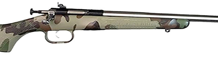 Crickett KSA2171 My First Rifle Gen2 22 S/L/LR Single Shot 16.10" Stainless Steel Barrel & Receiver, M81 Woodland Camo Synthetic Fixed Stock, EZ Loader