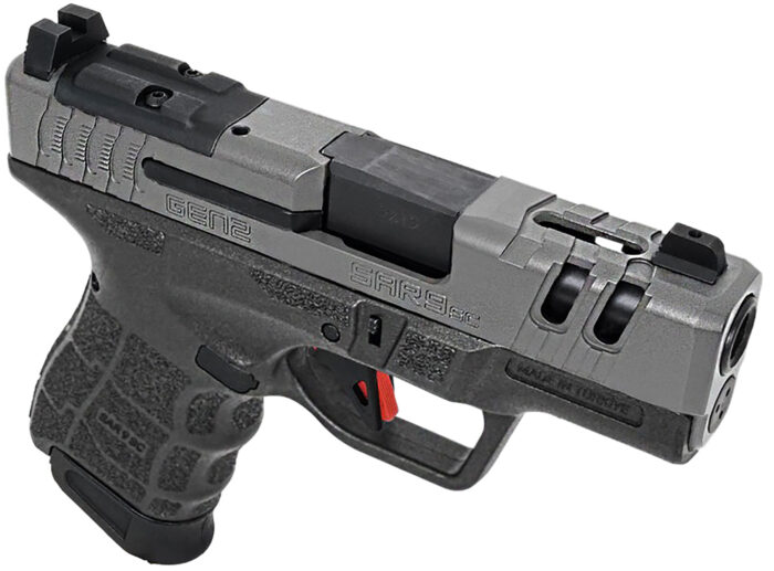 SAR USA SAR9SCG2PT SAR9 SC Gen2 Sub-Compact Frame 9mm Luger 15+1 3.30" Black Steel Barrel, Platinum Cerakote Steel Optic Ready/Ported/Serrated Slide, Black Polymer Frame, Black Polymer Grip