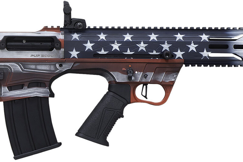 Citadel FRPS1218USA Pup Scout  12 Gauge Semi-Auto 3" 5+1 18.50" Steel Barrel, USA Flag Picatinny Rail Aluminum Receiver, Picatinny Handguards, Adj Cheek Riser Synthetic Stock, Black Polymer Grip
