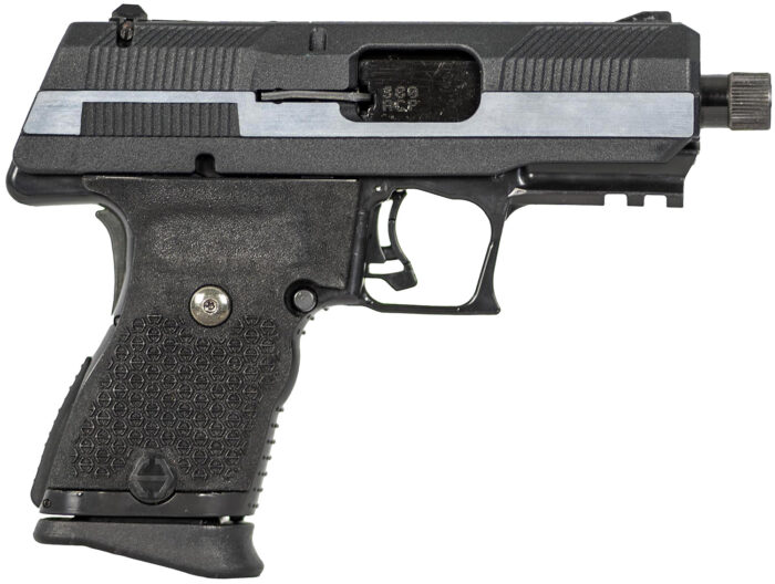 Hi-Point YC380CF YC380  380 ACP 10+1 3.93" Black Threaded Barrel, Black/Chrome YC9 Styled/Serrated Steel Slide, Black Polymer Frame w/Picatinny Rail, Black Plastic Grip