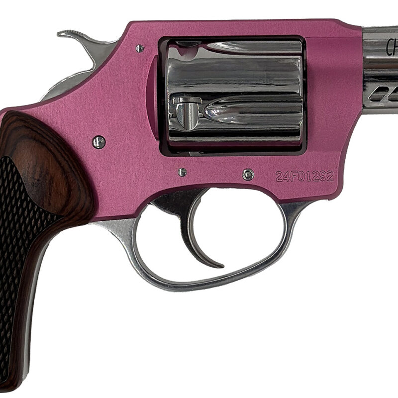 Charter Arms 53805 Coyote  380 ACP 5 Shot 2" High Polished Ported Barrel, High Polished Cylinder, Pink Aluminum Frame, Rosewood Checkered Grip, Exposed Hammer