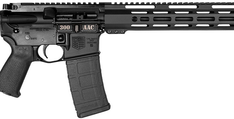 Diamondback DB175AB002 DB15  300 AAC Blackout 30+1 16" Black Nitride Black Hardcoat Anodize Picatinny Rail Aluminum Receiver, 15" M-LOK Handguard, Black Carbon Fiber Stock, Black Magpul Grip