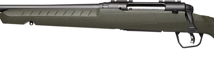 Savage Arms 32128 Axis 2 Compact 223 Rem 4+1 20" Matte Black Heavy Sporter Barrel, Matte Black Drilled & Tapped Carbon Steel Receiver, Fixed OD Green Synthetic Stock, Left Hand