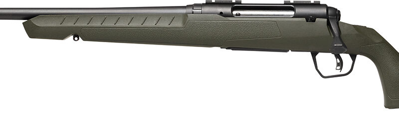 Savage Arms 32128 Axis 2 Compact 223 Rem 4+1 20" Matte Black Heavy Sporter Barrel, Matte Black Drilled & Tapped Carbon Steel Receiver, Fixed OD Green Synthetic Stock, Left Hand