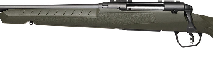 Savage Arms 32129 Axis 2 Compact 6.5 Creedmoor 4+1 20" Matte Black Heavy Sporter Barrel, Matte Black Drilled & Tapped Carbon Steel Receiver, Fixed OD Green Synthetic Stock, Left Hand