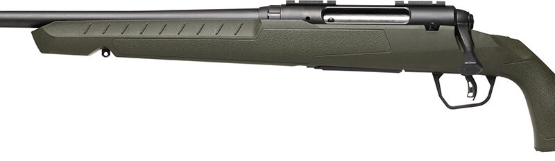 Savage Arms 32131 Axis 2 Compact 308 Win 4+1 20" Matte Black Heavy Sporter Barrel, Matte Black Drilled & Tapped Carbon Steel Receiver, Fixed OD Green Synthetic Stock, Left Hand
