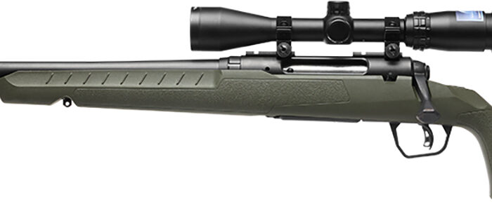 Savage Arms 32186 Axis 2 XP Combo Full Size 7mm-08 Rem 4+1 22" Black Sporter Barrel, Black Carbon Steel Receiver Drilled & Tapped, OD Green Fixed Synthetic Stock, Weaver 3-9x40mm Scope, Left Hand