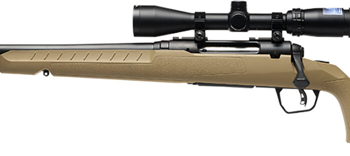 Savage Arms 32197 Axis 2 XP Combo 7mm-08 Rem 4+1 22" Black Sporter Barrel, Black Drilled & Tapped Steel Receiver, Fixed Flat Dark Earth Synthetic Stock, Left Hand, Boresighted 3-9x40