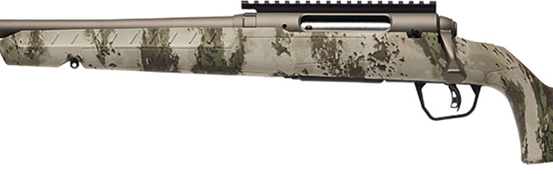 Savage Arms 32313 Axis 2 Pro Compact 350 Legend 4+1 18" Gun Metal Bronze Cerakote Heavy Threaded Barrel & Picatinny Rail Carbon Steel Receiver, Fixed Woodland Camo Synthetic Stock, Left Hand