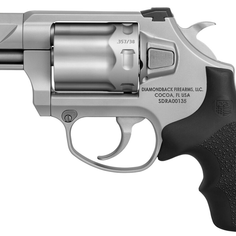 Diamondback DB0700S711 SDR  357 Mag/38 Special +P 6  Shot 2" Glass Bead Stainless Steel Barrel, Cylinder & Frame, Black Hogue Rubber Grip, Exposed Hammer
