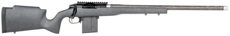 Proof Research 137857 Elevation MTR 2.0 6.5 PRC 22" Carbon Fiber Wrapped Match Grade Threaded Barrel, Black Cerakote Picatinny Rail Steel Receiver, Fixed Proof Black Granite Carbon Fiber Stock