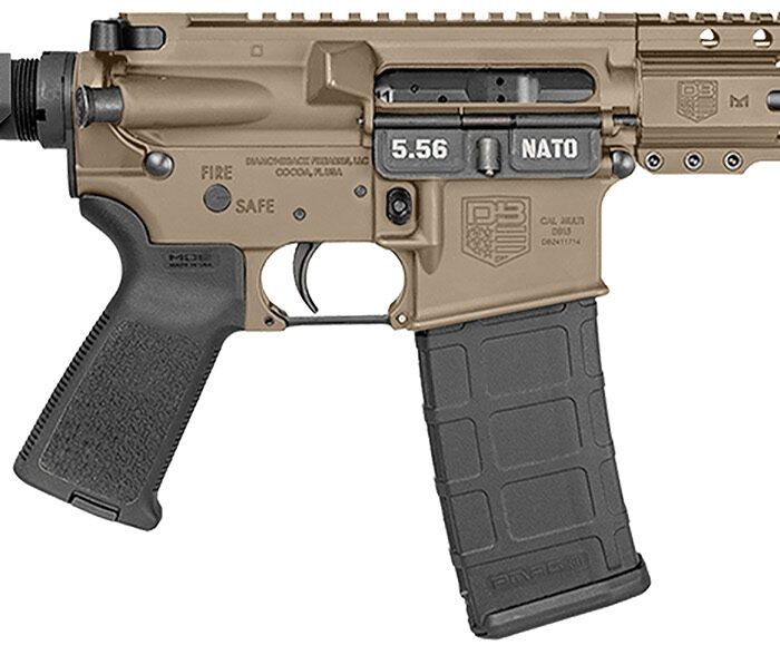 Diamondback DB1913K061 DB15  5.56 NATO 30+1 7" Flat Dark Earth Cerakote Heavy Barrel 7075-T6 Aluminum Receiver 6" M-LOK Handguard SBA3 Brace Magpul MOE Grip