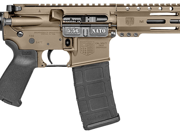 Diamondback DB1916K061 DB15  5.56 NATO 30+1 10" Flat Dark Earth Cerakote Heavy Barrel 9" M-LOK Handguard 7075-T6 Aluminum SBA3 Brace Magpul MOE Grip