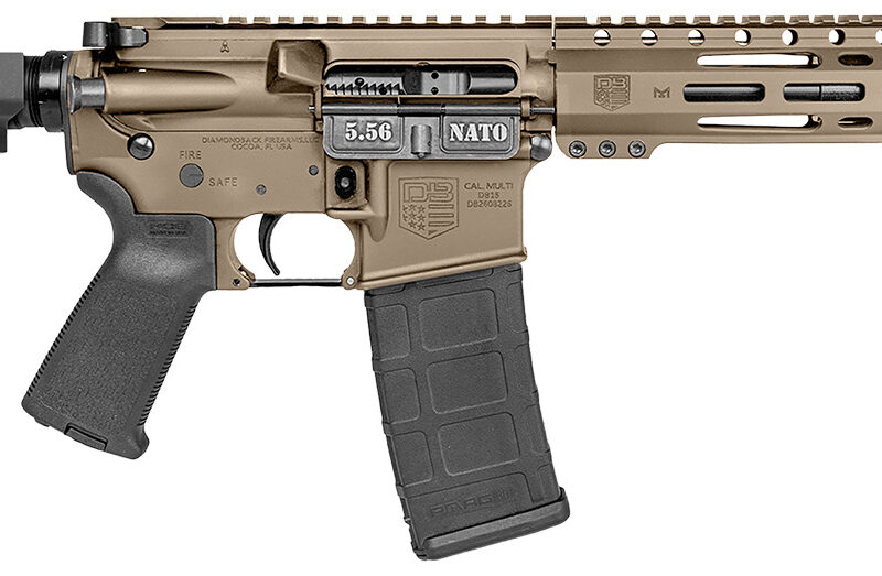 Diamondback DB1916K061 DB15  5.56 NATO 30+1 10" Flat Dark Earth Cerakote Heavy Barrel 9" M-LOK Handguard 7075-T6 Aluminum SBA3 Brace Magpul MOE Grip