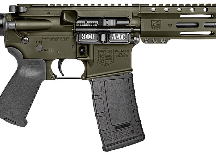 Diamondback DB1916B101 DB15  300 AAC 30+1 10" OD Green Cerakote Heavy Barrel 9" M-LOK Handguard 7075-T6 Aluminum SBA3 Brace Magpul MOE Grip