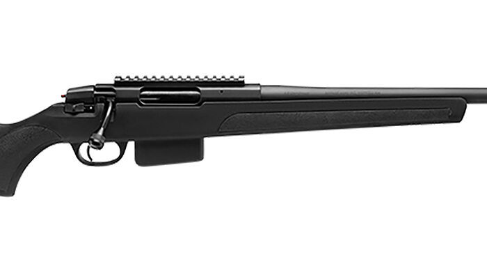 Stevens 18993 334 Bolt Action 270 Win 3+1 20" Black Carbon Steel Receiver Integrated Recoil Lug Ergonomic/Recoil Pad  Synthetic Stock Picatinny Rail Right Hand