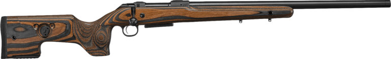 CZ-USA 07501 CZ 600 Range 223 Rem 5+1 24" Black Threaded Barrel & Receiver, Adjustable Black/Brown Laminate Stock