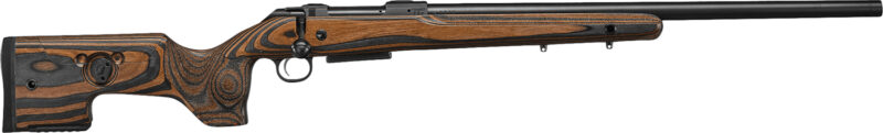 CZ-USA 07501 CZ 600 Range 223 Rem 5+1 24" Black Threaded Barrel & Receiver, Adjustable Black/Brown Laminate Stock