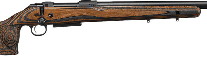 CZ-USA 07501 CZ 600 Range 223 Rem 5+1 24" Black Threaded Barrel & Receiver, Adjustable Black/Brown Laminate Stock