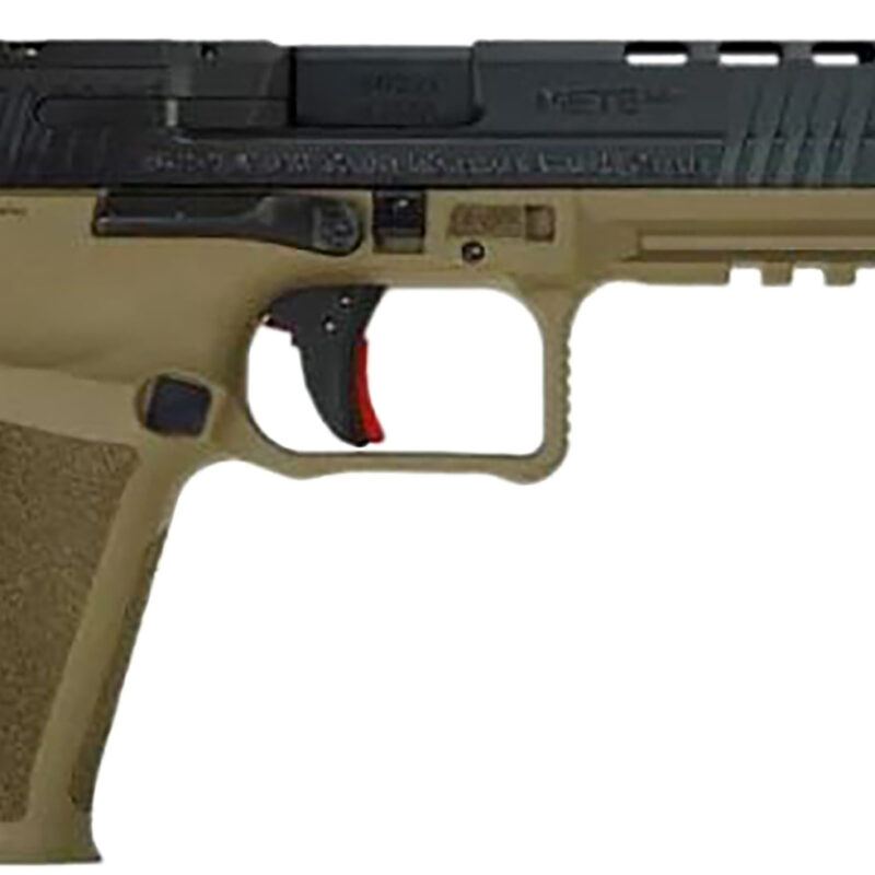 Canik HG6651N Mete SFx 9mm Luger 10+1 5.20" Black Nitride Match Grade Barrel, Black Optic Ready/Serrated Steel Slide, Flat Dark Earth Polymer Frame w/Picatinny Rail, Aggressive Texture Grip