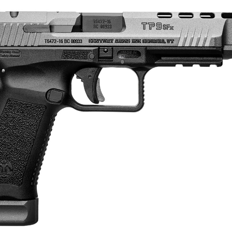 Canik HG4192GN TP9 SFx 9mm Luger 10+1 5.20" Tungsten Gray Match Grade Barrel, Black Lightening Cut/Optic Cut/Serrated Steel Slide, Black Polymer Frame w/Picatinny Rail, Interchangeable Backstrap Grip