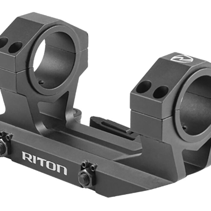 Riton Optics X34QD Scope Mount/Ring Combo Cantilever Scope Mount Quick Detach, Black Anodized Aluminum, 34mm Tube Picatinny/Weaver Mount