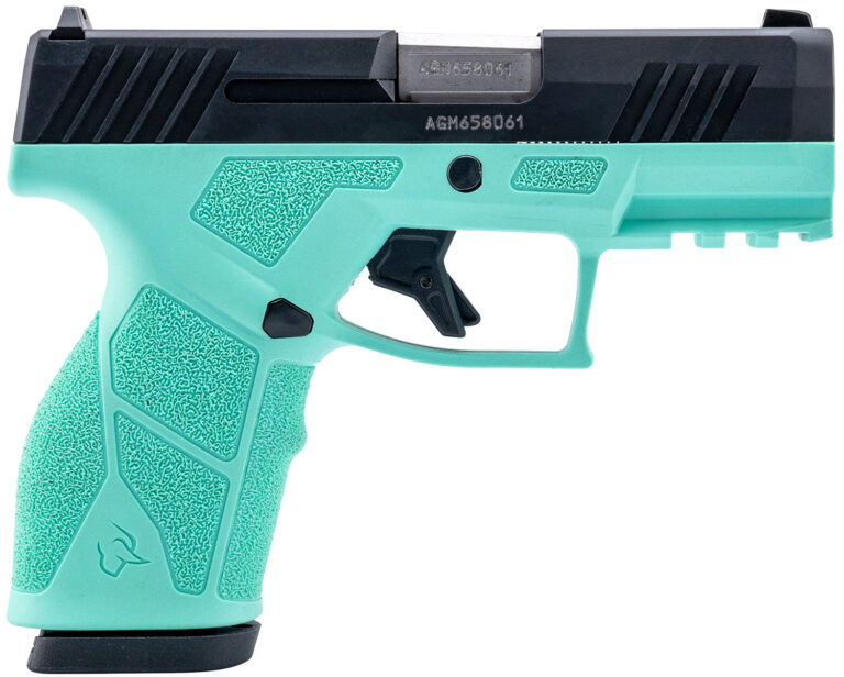 Taurus 1-GX2931C-10 GX2  9mm 10+1 3.37" Matte Stainless Steel Barrel, Matte Black Serrated Stainless Steel Slide, Cyan Polymer Frame w/Picatinny Rail, Polymer Grip