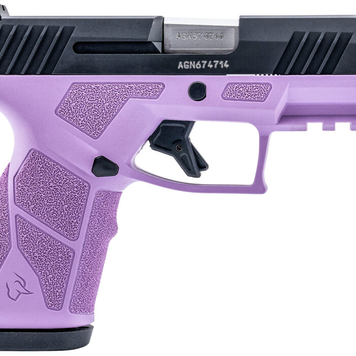 Taurus 1-GX2931LP GX2  9mm 13+1 3.37" Matte Stainless Steel Barrel, Matte Black Serrated Stainless Steel Slide, Light Purple Polymer Frame w/Picatinny Rail, Polymer Grip