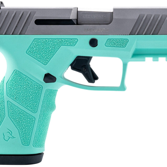 Taurus 1-GX2939C GX2  9mm 13+1 3.37" Matte Stainless Steel Barrel, Matte Serrated Stainless Steel Slide, Cyan Polymer Frame w/Picatinny Rail, Polymer Grip