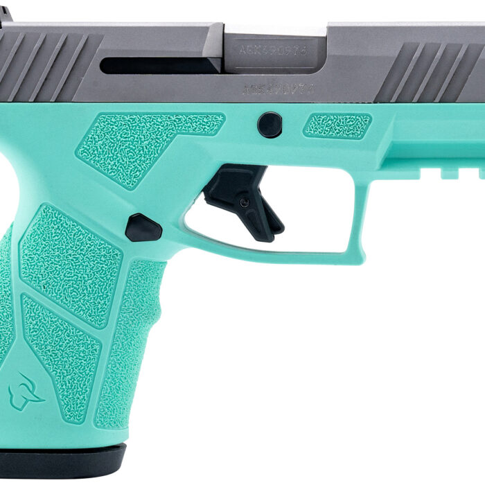 Taurus 1-GX2939C-10 GX2  9mm 10+1 3.37" Matte Stainless Steel Barrel, Matte Serrated Stainless Steel Slide, Cyan Polymer Frame w/Picatinny Rail, Polymer Grip