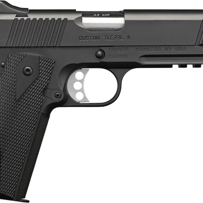 Kimber Mfg.,inc 3200139CA Custom TLE/RL II (CA) 45 ACP 7+1 5" Matte Black Front Serrations Steel Slide Aggressively Textures G-10 Grip