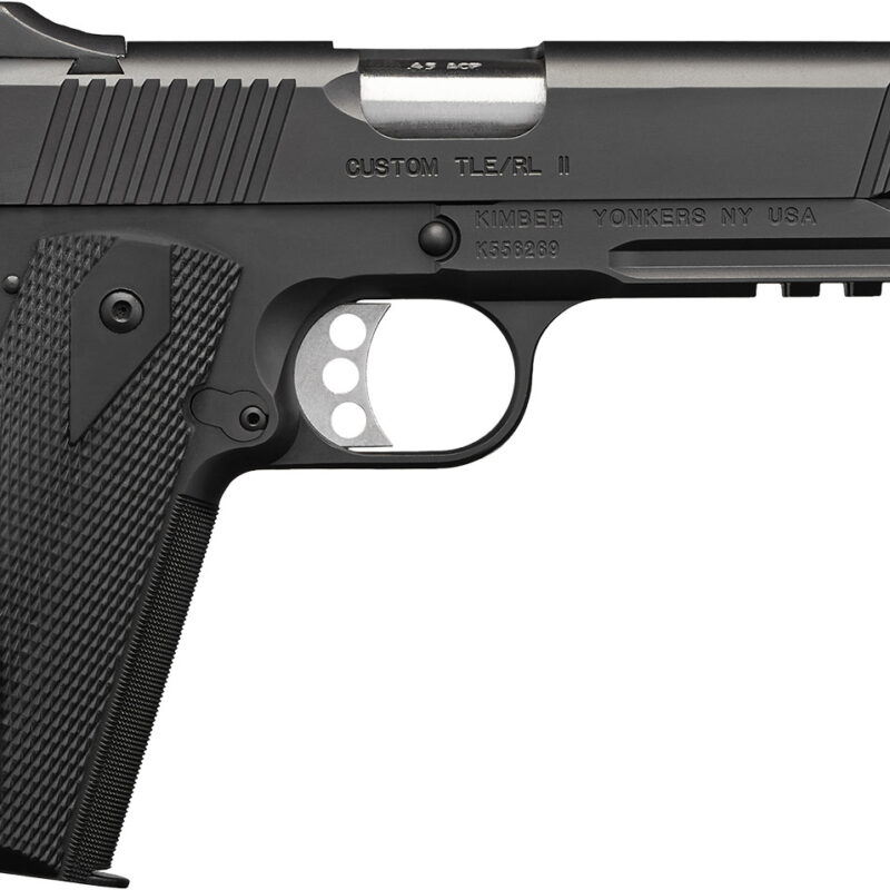 Kimber Mfg.,inc 3200139CA Custom TLE/RL II (CA) 45 ACP 7+1 5" Matte Black Front Serrations Steel Slide Aggressively Textures G-10 Grip