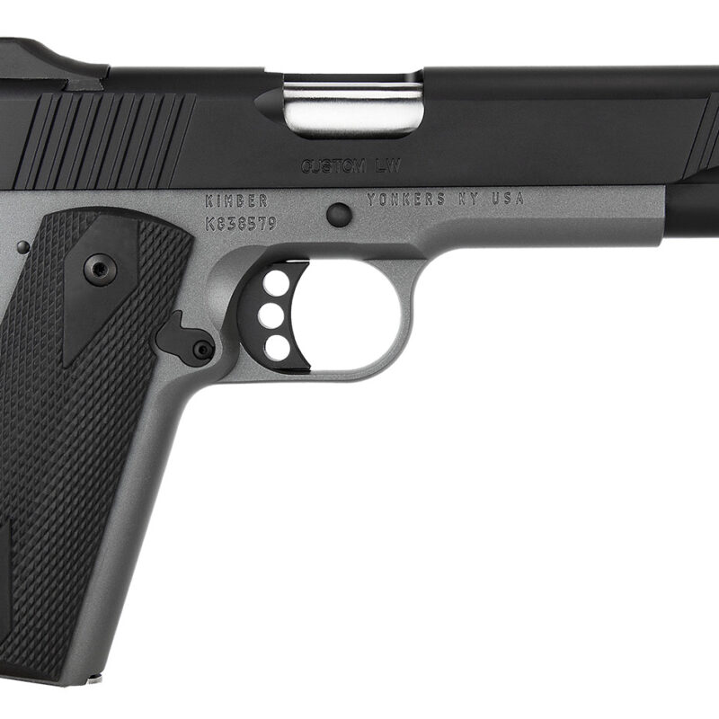 Kimber Mfg.,inc 3700786CA Custom LW Shadow Ghost (MA) 9mm 9+1 5" KimPro Black Stainless Steel Slide Double-Diamond Checkered Rubber Grip