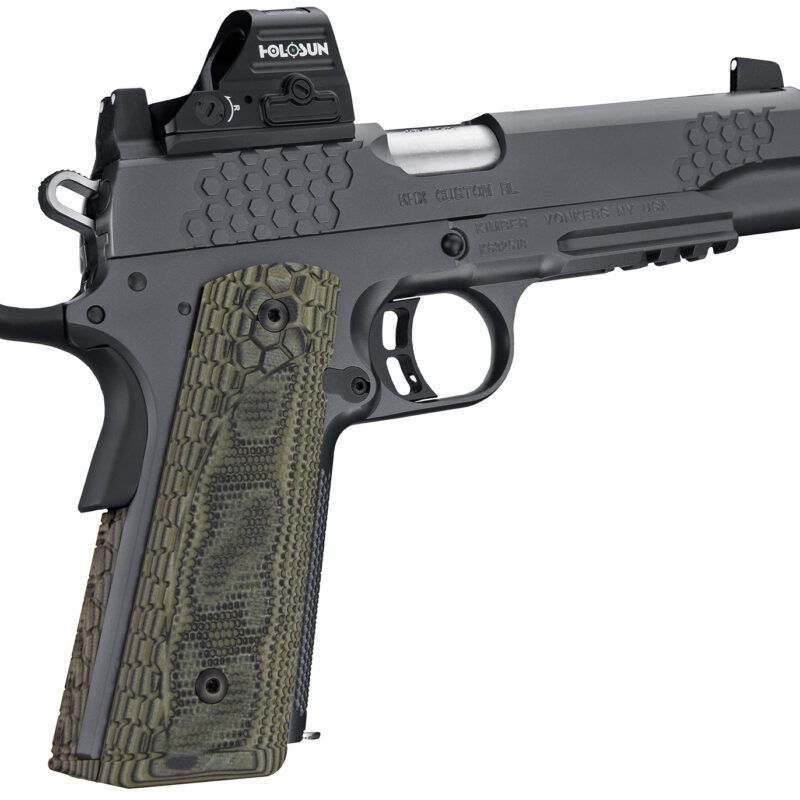 Kimber Mfg.,inc 3000436 KHX Custom (RL) 45 ACP 8+1 5" Front Serrations Stainless Steel Slide Gray KimPro II G-10 Grip